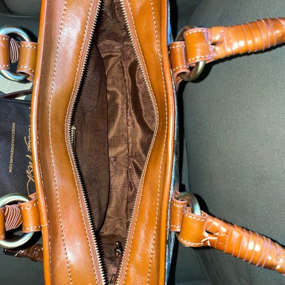 PATRICIA NASH Lesina LEATHER and Tapestry Tote - Picture 8 of 16